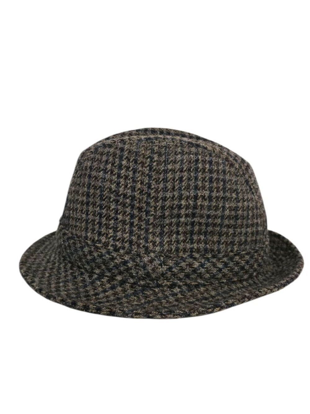 Pendleton Vintage Pure New Wool Houndstooth Fedora Sz M